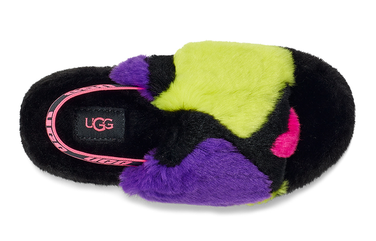 Purchase (PS) UGG Fluff Yeah Party Spots 'Hitam' 1124924K-BLK