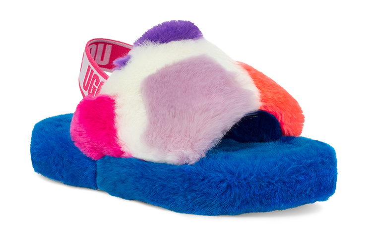 Lookbook 大童 UGG Fluff Yeah Party Spots 毛毛拖鞋 白色