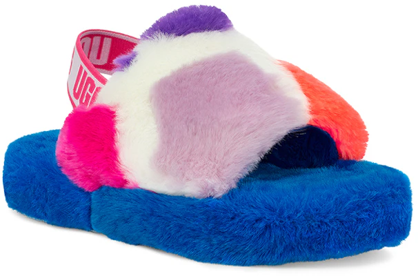 大童 UGG Fluff Yeah Party Spots 毛毛拖鞋 白色 Lookbook 大童 UGG Fluff Yeah Party Spots 毛毛拖鞋 白色