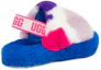 Shop 大童 UGG Fluff Yeah Party Spots 毛毛拖鞋 白色