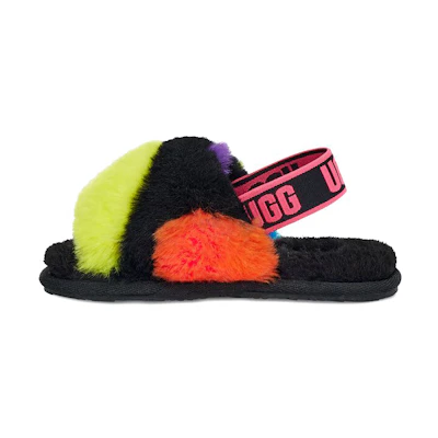 (PS) UGG Fluff Yeah Slide 'Black'