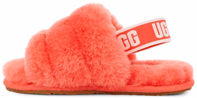 (Preschool) UGG Fluff Yeah Slide 'Bright Coral Pink' 1098579T-PCRL (Preschool) UGG Fluff Yeah Slide 'Bright Coral Pink' 1098579T-PCRL