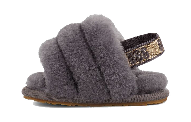 (Preschool) UGG Fluff Yeah Slide 'Glitter Grey' 1116490T-SHA