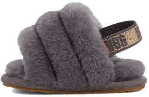 (Preschool) UGG Fluff Yeah Slide 'Glitter Grey' 1116490T-SHA (Preschool) UGG Fluff Yeah Slide 'Glitter Grey' 1116490T-SHA