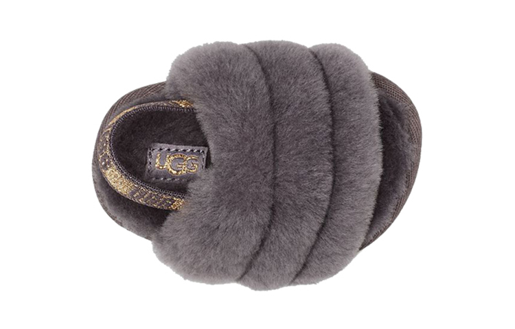 Shop (Preschool) UGG Fluff Yeah Slide 'Glitter Grey' 1116490T-SHA