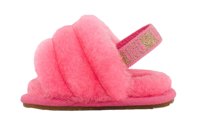 (Preschool) UGG Fluff Yeah Slide 'Glitter Pink' 1116490T-PKRS