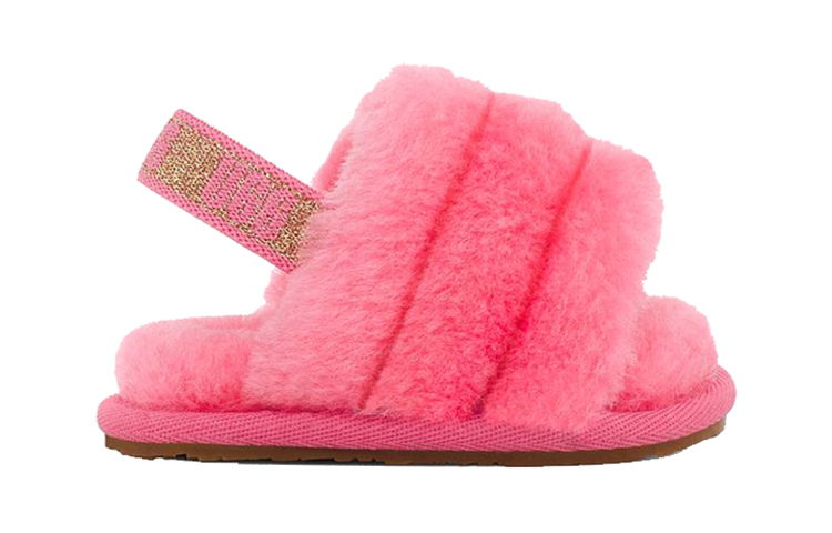 Order (PS) UGG Fluff Yeah 粉色闪光拖鞋 1116490T-PKRS