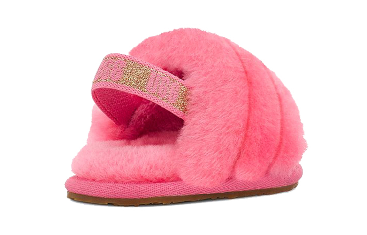 Lookbook (PS) UGG Fluff Yeah 粉色闪光拖鞋 1116490T-PKRS