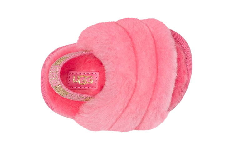 Shop (PS) UGG Fluff Yeah 粉色闪光拖鞋 1116490T-PKRS