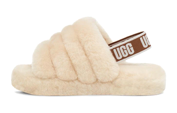 (Preschool) UGG Fluff Yeah Slide 'Natural' 1098494K-NAT