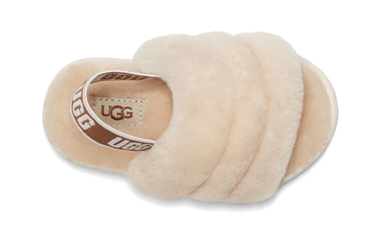 Shop (Preschool) UGG Fluff Yeah Slide 'Natural' 1098579T-NAT