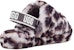 (PS) UGG Fluff Yeah Slide Cetakan Panther 'Stormy Grey' Lelut 1123640K-SYGR