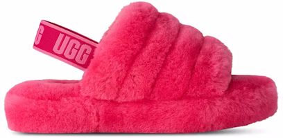 (Preschool) UGG Fluff Yeah Slide Deep Coral Sachet Pink 1098494K-DRLS