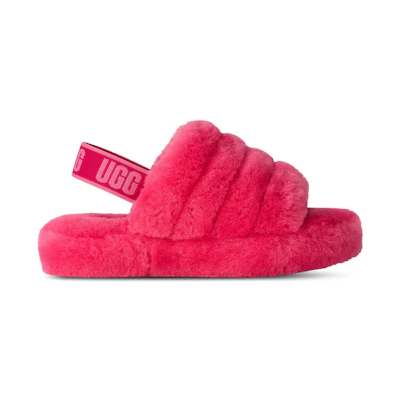 (Youth) UGG Fluff Yeah Slide 'Deep Coral Sachet Pink'