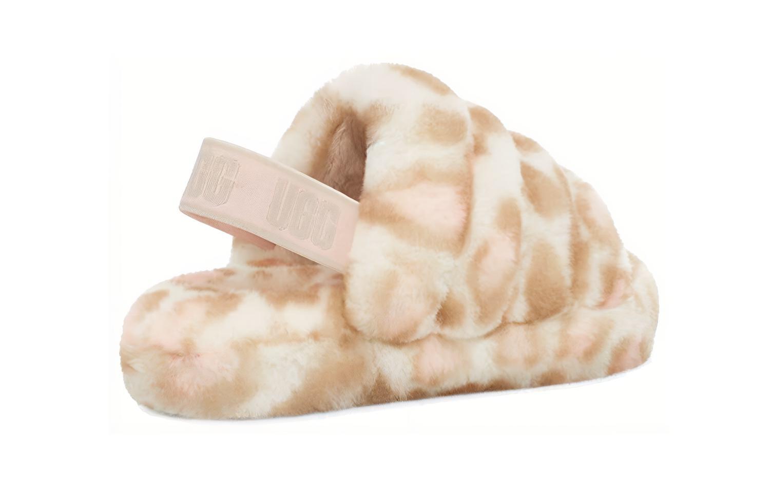 Purchase (PS) UGG Fluff Yeah Slide Panther Print Hausschuhe ''Weiß'' 1123640K-WHT