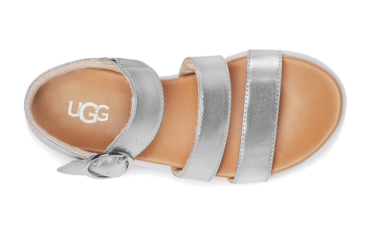Shop (PS) UGG Leedah Sandal ''Zilver Metallic'' 1117238K-SLVM