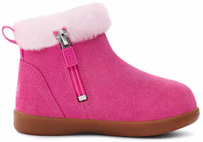 Order 幼童 UGG Mallya 舒適耐磨加絨拉鍊雪地靴 杜鵑粉色
