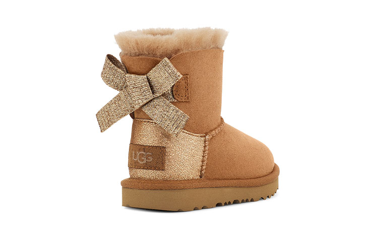 Shop (PS) UGG Mini Bailey Bow Glitz ''Marron Beige'' 1123617T-CHE