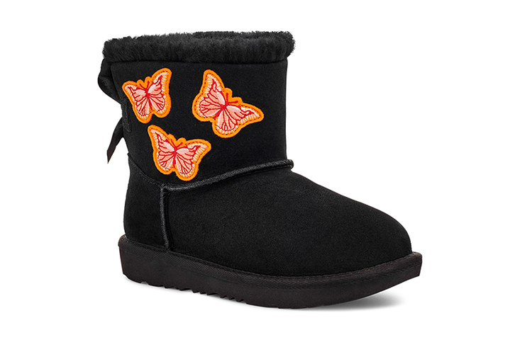 Lookbook (PS) UGG 迷你蝴蝶结II 蝴蝶黑色短靴 1122351K-BLK