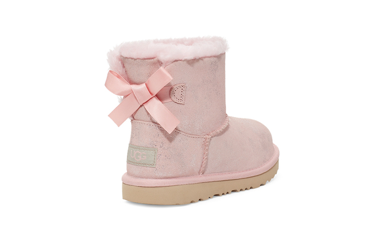 Shop (PS) UGG迷你贝莉蝴蝶结II闪光粉色羊毛靴 1116173T-PCD