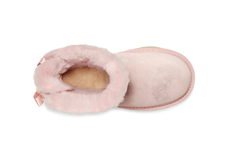 Purchase (PS) UGG迷你贝莉蝴蝶结II闪光粉色羊毛靴 1116173T-PCD