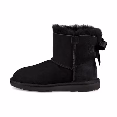 (PS) UGG Mini Bailey Bow II Snow Boots Big Boys Black