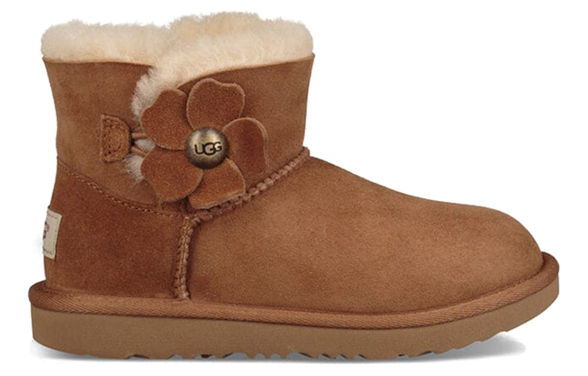 Order (PS) UGG Mini Bailey Button Poppy 'Coklat Berangan' 1092387K-CHE