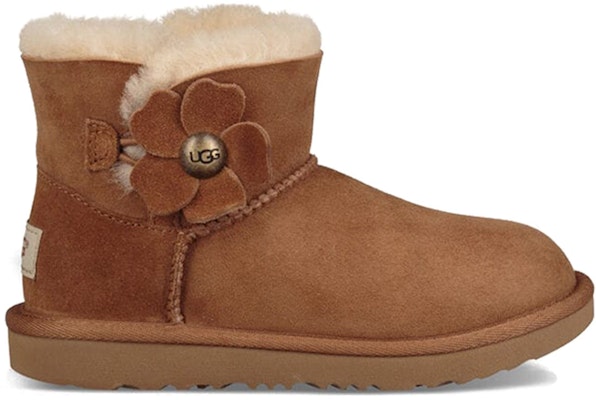(Preschool) UGG Mini Bailey Button Poppy 'Chestnut Brown' 1092387K-CHE Order (Preschool) UGG Mini Bailey Button Poppy 'Chestnut Brown' 1092387K-CHE