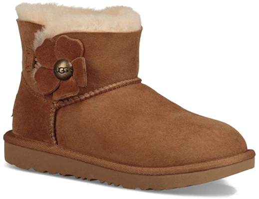 (PS) UGG Mini Bailey Button Poppy 'Coklat Berangan' 1092387K-CHE Lookbook (PS) UGG Mini Bailey Button Poppy 'Coklat Berangan' 1092387K-CHE