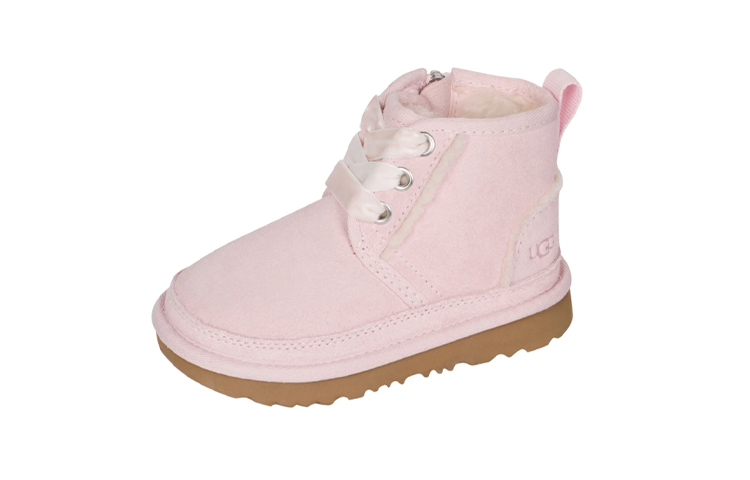 Lookbook 幼童 UGG Neumel II 拉鍊雪地靴 淺粉
