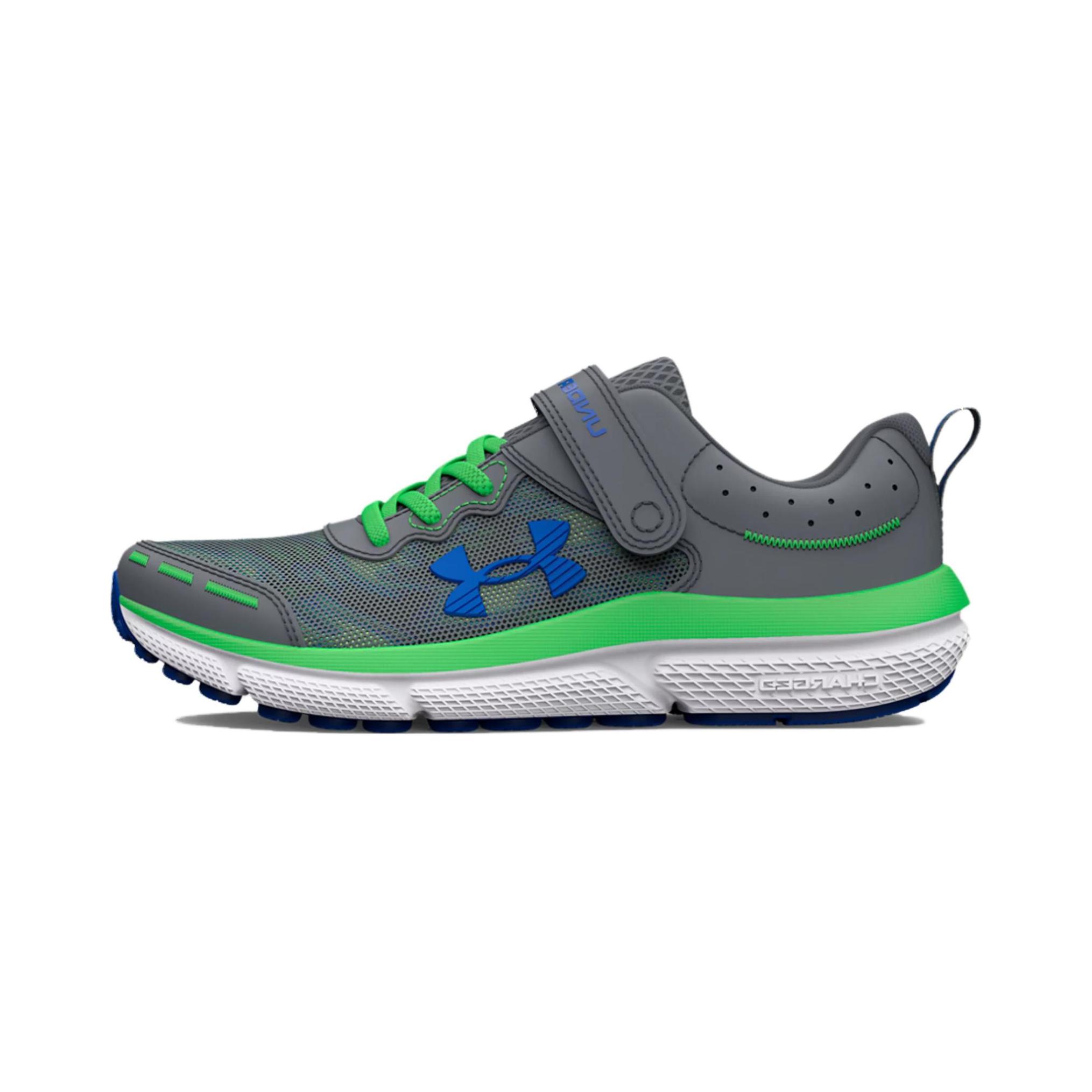 (Preschool) Under Armour Assert 10 AC Laser 'Pitch Grey Green Screen' 3026787-100