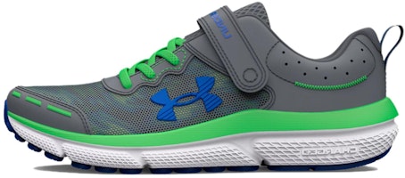 (Preschool) Under Armour Assert 10 AC Laser 'Pitch Grey Green Screen' 3026787-100 (Preschool) Under Armour Assert 10 AC Laser 'Pitch Grey Green Screen' 3026787-100