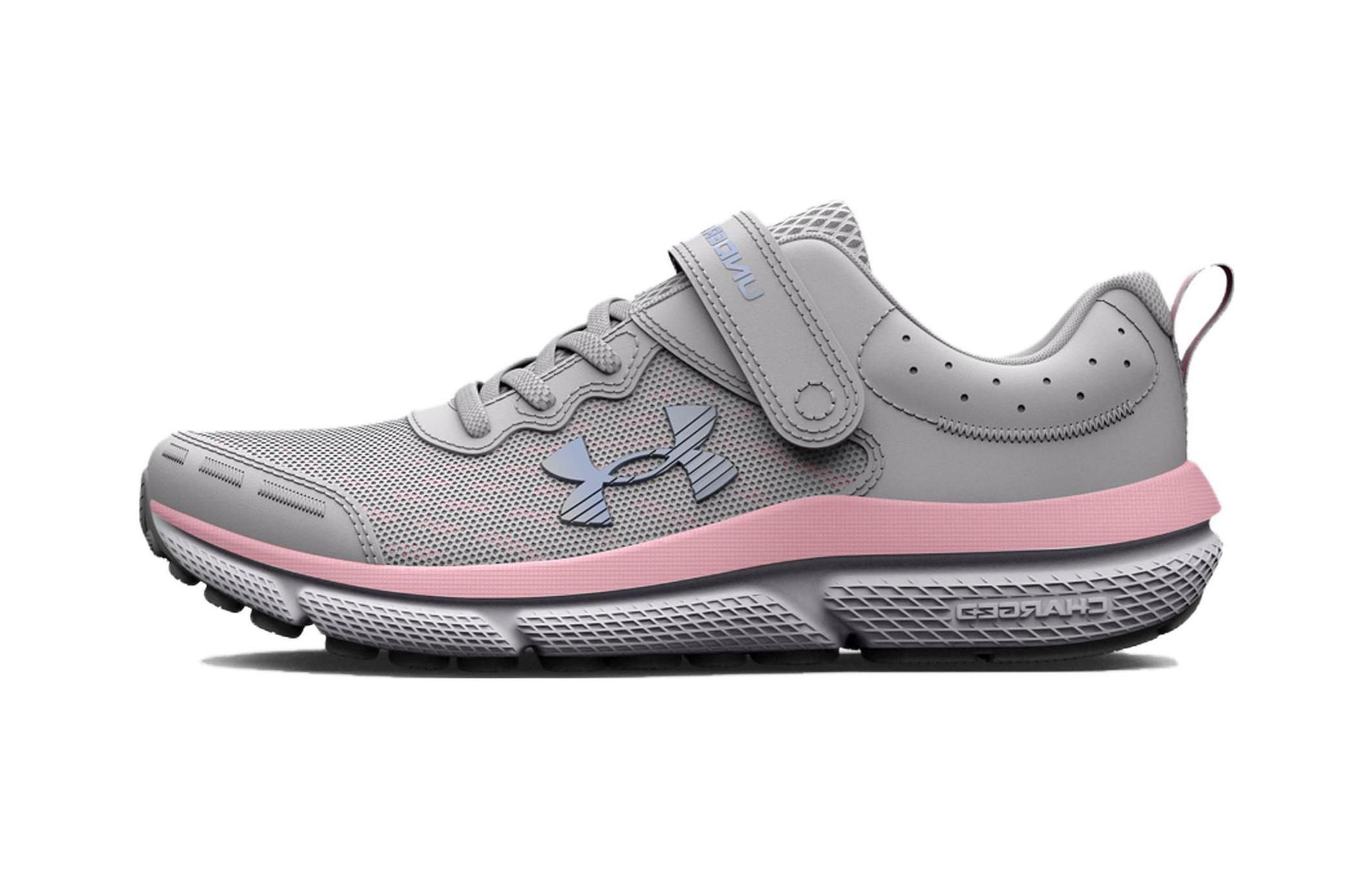 (Preschool) Under Armour Assert 10 AC Wide 'Halo Grey Pink Sugar' 3026193-100