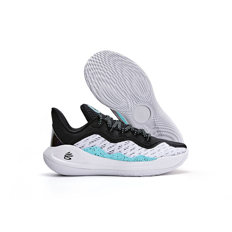Sizing (PS) Under Armour Basketballschuhe ''Schwarz Weiß Komfort Schnürsenkel'' 3026619