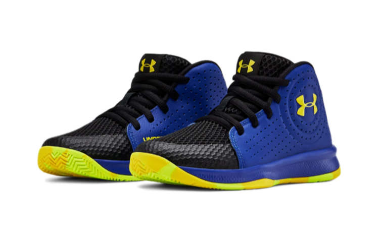 Lookbook 中童 Under Armour Jet 2019 中幫 實戰籃球鞋 藍黃