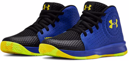 Lookbook 中童 Under Armour Jet 2019 中幫 實戰籃球鞋 藍黃