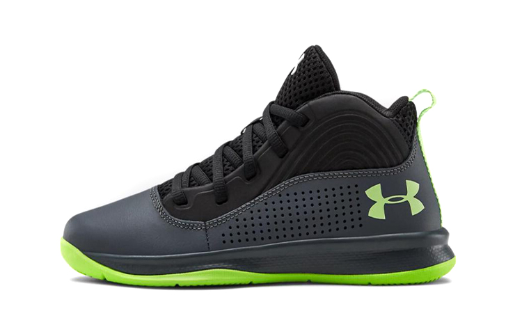 (Preschool) Under Armour Lockdown 4 Mid 'Black Green' 3022124-101
