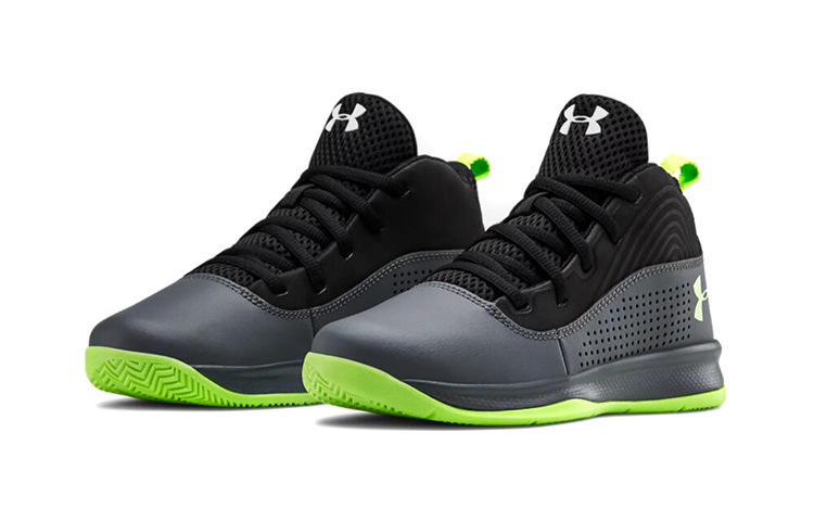 Lookbook (Preschool) Under Armour Lockdown 4 Mid 'Black Green' 3022124-101