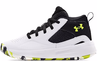 (Preschool) Under Armour Lockdown 5 'White Black' 3023534-102 (Preschool) Under Armour Lockdown 5 'White Black' 3023534-102