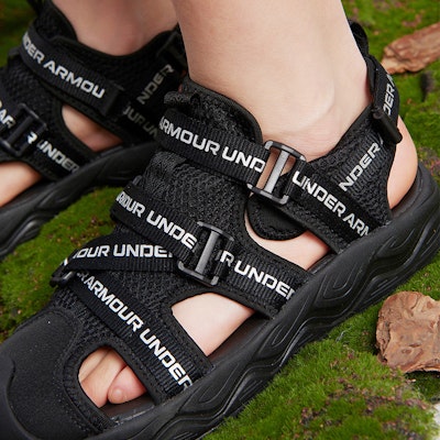 (PS) 언더아머 블랙 비치 슬라이드 (Under Armour Black Beach Slide) 2421506 4