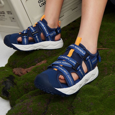 (PS) 언더아머 블랙 비치 슬라이드 (Under Armour Black Beach Slide) 2421506 26