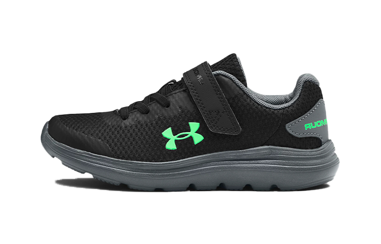 (Preschool) Under Armour Surge 2 AC 'Black Green' 3022871-004