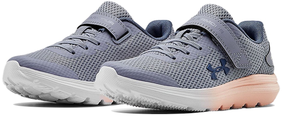 (Preschool) Under Armour Surge 2 AC Gray/Purple 'Grey' 3022871-500 Lookbook (Preschool) Under Armour Surge 2 AC Gray/Purple 'Grey' 3022871-500