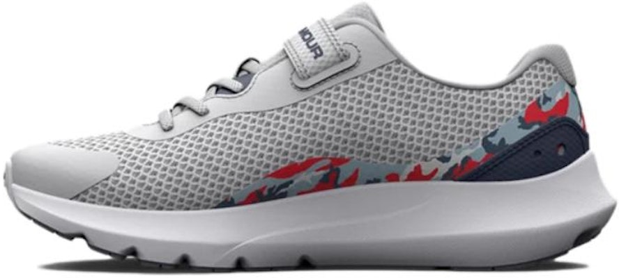 (Preschool) Under Armour Surge 3 'Halo Grey Red Camo' 3026690-101 Order (Preschool) Under Armour Surge 3 'Halo Grey Red Camo' 3026690-101