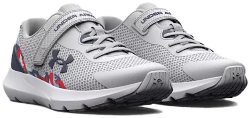 (Preschool) Under Armour Surge 3 'Halo Grey Red Camo' 3026690-101 Shop (Preschool) Under Armour Surge 3 'Halo Grey Red Camo' 3026690-101