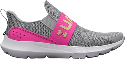 (Preschool) Under Armour Surge 3 Slip 'Halo Grey Rebel Pink' 3026532-100 (Preschool) Under Armour Surge 3 Slip 'Halo Grey Rebel Pink' 3026532-100