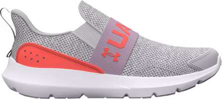 (Preschool) Under Armour Surge 3 Slip 'Halo Grey Venom Red' 3026532-102 (Preschool) Under Armour Surge 3 Slip 'Halo Grey Venom Red' 3026532-102
