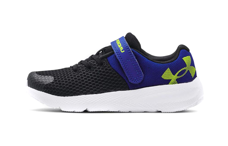 (Preschool) Under Armour UA Pursuit 2 AC 'Big Logo Black Blue' 3024485-002