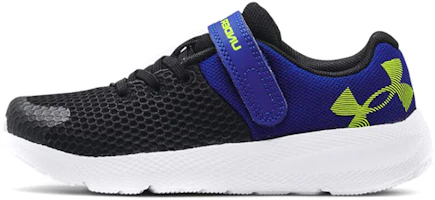 (Preschool) Under Armour UA Pursuit 2 AC 'Big Logo Black Blue' 3024485-002 (Preschool) Under Armour UA Pursuit 2 AC 'Big Logo Black Blue' 3024485-002