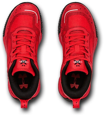 (Preschool) Under Armour X Level Mainshock AL Splatter 'Black Red' 3022524-600 Shop (Preschool) Under Armour X Level Mainshock AL Splatter 'Black Red' 3022524-600